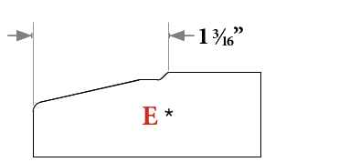 Coupe du profil extérieur E